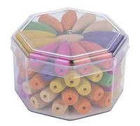 Agilawood Incense Cone Tower Natural Material Traditional Processing for Home Office Hotel Yoga Club Rose Sandalwood 70pcs (Let a hundred flowers bloom (7-flavor mixed star)