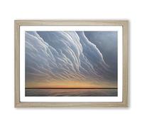 Agile Clouds Framed Print | A2 Oak Framed Wall Art | Ready to Hang | Modern Landscape Picture | Living Room Bedroom Lounge Office