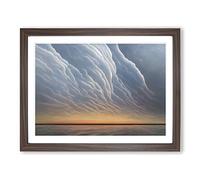 Agile Clouds Framed Print | A3 Walnut Framed Wall Art | Ready to Hang | Modern Landscape Picture | Living Room Bedroom Lounge Office