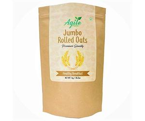 Agile Organic Jumbo Rolled Oats, 1kg (Big Leaf | Gluten Free)
