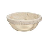 Agile-Shop 7 inch Round Banneton Brotform Bread Dough Proofing Rising Rattan Handmade Basket & Linen Liner Cloth