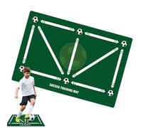 Agility Footstep Training Mat - Non-Slip Soccer Train Mat | Washable Agility Safe Footstep Equipment for Indoor Coaching Practice Juggle Lovers Fans Players Mom