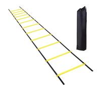 Agility Ladder - Soccer Kick Trainer Set | 12 Run Speed Ladder Training Ladder for Soccer, Speed, 19.6 Feet Football Fitness Feet Carrying Bag Agility Trainer Equipment