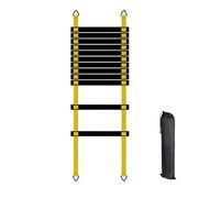 Agility Ladder, Speed Training Set, Portable Drill Equipment with Carry Bag, Sturdy PP Nylon Ladder System, Quick Footwork with Yellow Sections, Sports Conditioning for Athletic Use