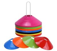 Agility Marker Set, Sports Cone Kit, Portable 50 Pack Training Cones, Sturdy High Visibility Field Markers, Stackable Practice Equipment, for Football Basketball Coaching