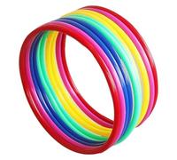 Agility Rings 10 Pcs Plastic Toss Rings Games Intelligence Development Educational Exercise Toy(10PCS 30CM Random)