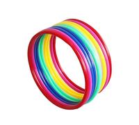 Agility Rings 10 Pcs Plastic Toss Rings Games Intelligence Development Educational Exercise Toy for Sports(10pcs 25CM Random)