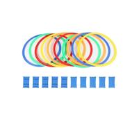 Agility Rings OutdoorPhysical Training Sport Toys Lattice Jump Ring Set Game with 10 Hoops Connectors for Football(28CM 10PCS)