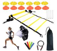 Agility Speed Training Set - Adjustable Football Training Kit | Portable Sports Equipment for Agility Exercise, Fast Footplay, Cardio Conditioning