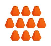 Agility Training Cones - 10 Piece Orange Drill Marker Set, Wear Resistant Sports Navigation Equipment, Obstacle Layout Field Organization System For Outdoor Activity | Coaching Accessories For Youth