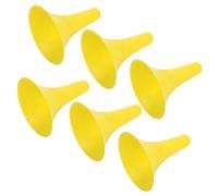 Agility Training Cones 6pcs Yellow with Flared Base for Sports Drills | Stackable PE Markers, PE and PP Build, Anti-skid Matte Finish, for Coaches, Track Lanes, Footwork