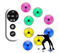 Agility Training Lights, Agile Reaction Training Kit, 8 Light+1 Remote Control, 4 Training Modes, 270° Viewing Angle, 10cm Height Sensing Distance for Football Basket Ball, Fitness, Boxing,8 Lights