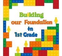 AgincBerry 86PCS Building Blocks First Grade Cutouts Classroom Bulletin Board Set,Back to School Building our Foundation in 1st Grade Cutouts Trim Boarders, Classroom School Chalkboard Wall Decoration