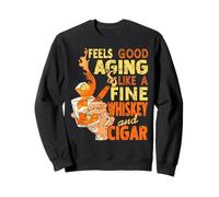 Aging Gracefully Humor Like Fine Whiskey and Cigar Lovers Sweatshirt