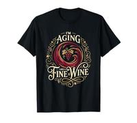 Aging Like A Fine Wine Drinker Vino Birthday T-Shirt