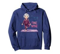 Aging Like Fine Wine Funny Grandma Yoga Balance Humor Pullover Hoodie