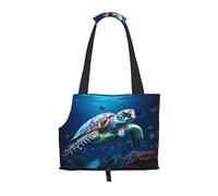 Aging Turtles Printed Portable Foldable pet Shoulder Bag, Suitable for Carrying Small Pets