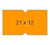 Agipa 100912 Pack of 6 Rolls of 1.000 Rectangular Labels Fluorescent Orange