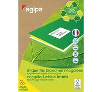 agipa 101195 Recycled Multi-Purpose Labels 210 x 297 mm White