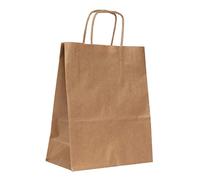 agipa 101852 Kraft Paper Carrier Bag Small Brown