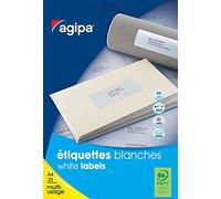 agipa 119603 Universal Labels 50 x 25 mm White
