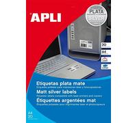 agipa 12975 Nameplate Labels Round Diameter 40 mm Silver