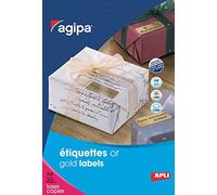 agipa 14886 Labelling Labels 45.7 x 21.2 mm Gold