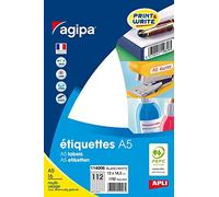 agipa 3270241140149 Universal Labels 12 x 18/3 MM White 3270241140064