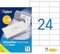 agipa 3270241140149 Universal Labels 70 x 37 MM White with Pull-Off Aid