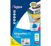 agipa 3270241140149 Universal Labels 9 x 13 MM White 3270241140088