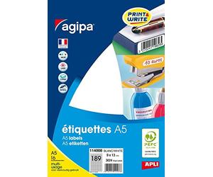 agipa 3270241140149 Universal Labels 9 x 13 MM White 3270241140088