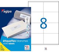 Agipa Labels for Inkjet/Laser Printers and Photocopiers 105 x 70 mm Box of 800 White