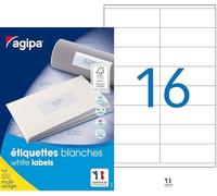 agipa Universal Labels 105 x 35 mm White Rectangular 119005