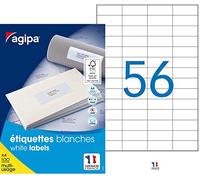 agipa Universal Labels 52/21 / 5 x 2 MM White with Pull-Off Aid