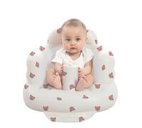 AGITVPS Inflatable Baby Seat for Babies 3-36 Months, Built in Air Pump Baby Chair Sit Me up Floor Seat for Baby, Bumbo Seat for Learning to Sit, Feeding, Camping (Bear)