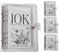 Agiufgs Money Saving Binder, 12-Month Envelopes Money Saving Challenge Binder, Money Saving Budget Binder with Cash Envelopes, Saving Challenge Book and Budget Binder, Reusable Saving Budget Binder