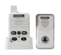 AGJ Wireless Doorbell White, Full Duplex Two Way Intercom Hand-Free Doorbell, 1000ft Range Waterproof, One Press to Talk for Home Office Older People