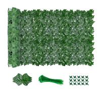 AGJIDSO Artificial Ivy Fence Screening, 3m x 1m Artificial Hedge Roll, Privacy Fence Screen Artificial Hedge Screening for Garden, Balcony, Outdoor