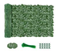 AGJIDSO Artificial Ivy Fence Screening, 3m x 1m Artificial Hedges Panels, Privacy Fence Screen for Garden, Balcony, Outdoor (Upgraded Apple Leaves)