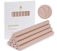 AGLARY 10PCS Taupe Nude Sealing Wax Sticks for Glue Gun - Ideal for Wax Seal Stamps, Perfect for Wedding Invitations