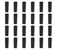 Aglets for Shoelaces Heat Shrink Shoe Lace Tips End Caps for Sneaker Repair Replacement Shoelace Cord Ends for Drawstring, Black, 0.27x1.75'' (7x40mm)-24PCS