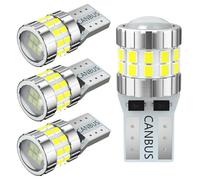 AGLINT 194 LED Bulb CANBUS Error Free T10 W5W 501 168 2825 Wedge18SMD Replacement Bulb for Car LED Interior Lights Dome Map Courtesy Trunk Number Plate Light 6500K White (T10-30SMD 4Pcs)