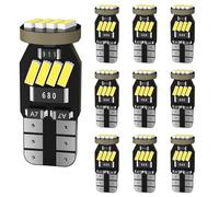 AGLINT 194 T10 W5W LED Bulb 12V 12SMD for Car Interior Lights White 10Pcs | 194 T10 W5W LED Bulb 501 168 2825 Wedge Replacement for Auto Dome Map Door Trunk Courtesy Number Plate Light 6500K White