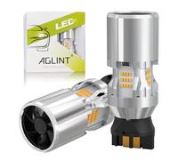 AGLINT PW24W PWY24W LED Bulb Error Free CANBUS Extremely Bright 54SMD Amber 12V Car Front Turn Signal Light Amber Compatible with i3 A3 A4