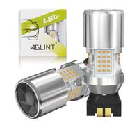 AGLINT PW24W PWY24W LED Bulb Error Free CANBUS Extremely Bright 54SMD Amber 12V Car Front Turn Signal Light Amber Compatible with i3 A3 A4