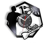 AGlitw Darts Wall Art Game Room Modern Decoration Wall Clock Dartboard Pub Bar Dartboard Nightclub Vinyl Record Wall Clock
