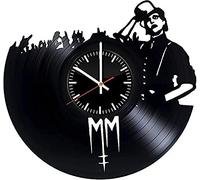AGlitw Marilyn Manson Vinyl Record Retro Wall Clock Birthday New Year Christmas Birthday Gift Personality Creative Home Design Wall Decoration