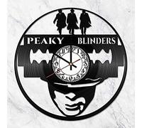 AGlitw Peaky Blinders Crime Drama Vinyl Record Retro Wall Clock Birthday New Year Christmas Birthday Gift Personality Creative Home Design Wall Decoration