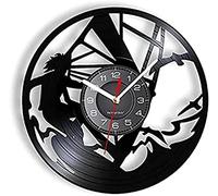 AGlitw Windsurf Wall Clock Sea Surf water sports laser cut vinyl Wall Clock Home interior decor surfer