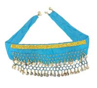 AGLOO Funny Dog Belly Dancer Costume - Shaking Hip Outfit with Sequin Butt Clothes,Scarf for Pet Cosplay Parties (Blue)